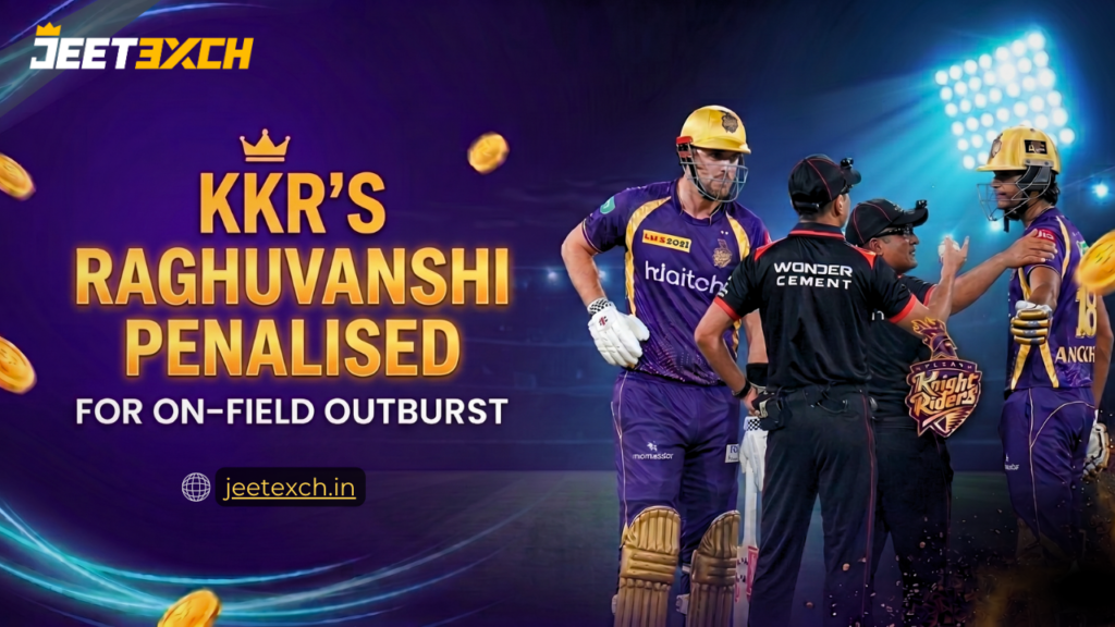 KKR Raghuvanshi Penalised After Outburst | Jeetexch